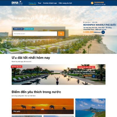 Theme wordpress du lịch giống ivivu