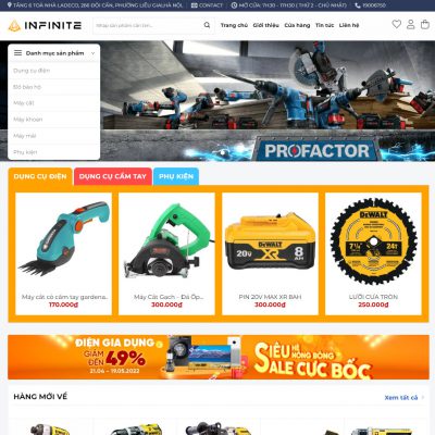Theme wordpress bán sản phẩm điện cơ