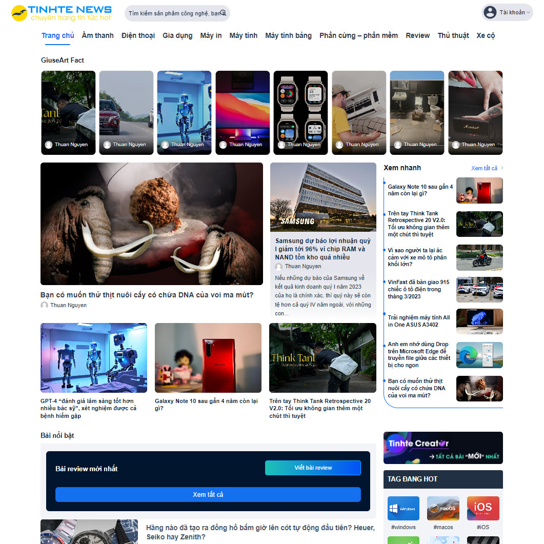 Theme wordpress tin tức giống tinh tế
