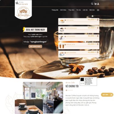 Theme wordpress bán cà phê 03