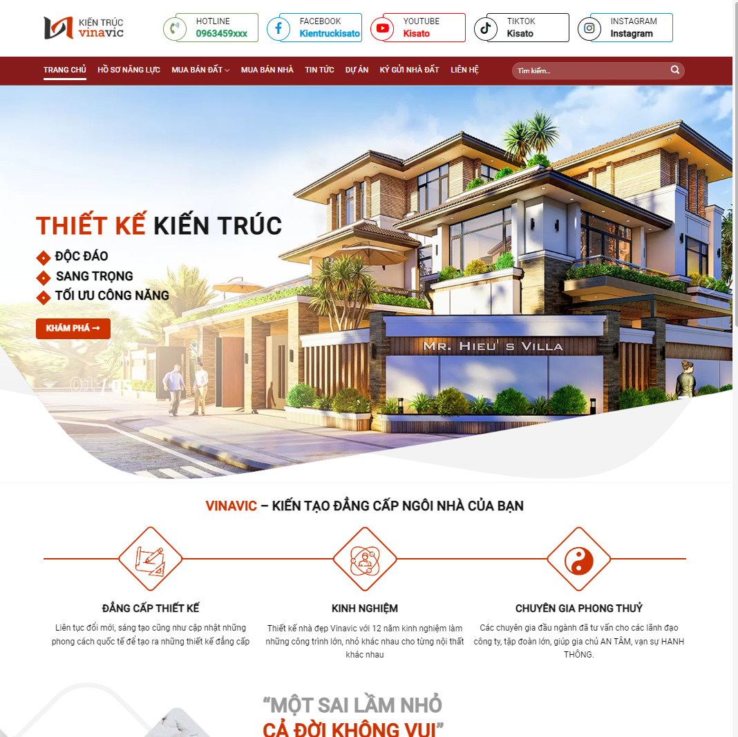 Theme wordpress kiến trúc 5