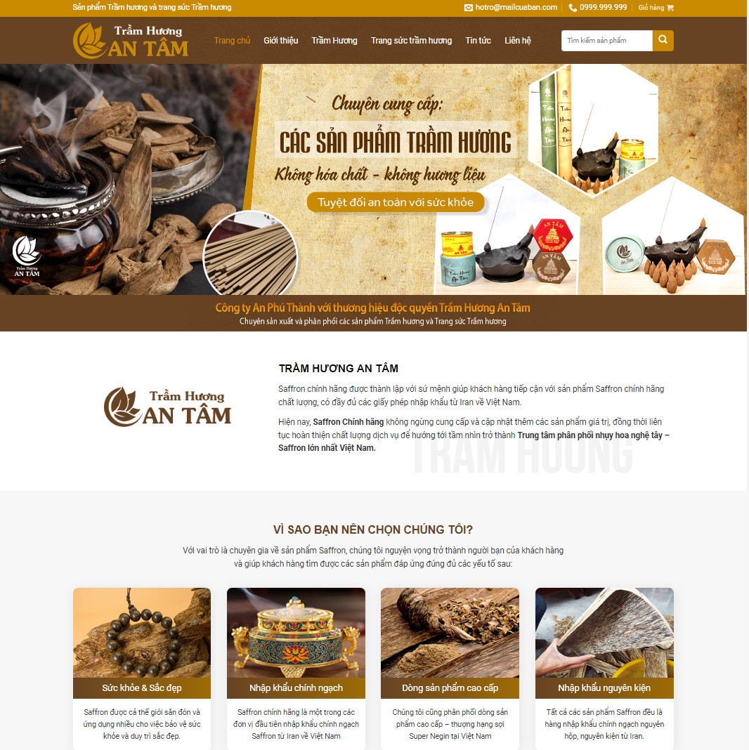 Theme wordpress bán trầm hương đẹp