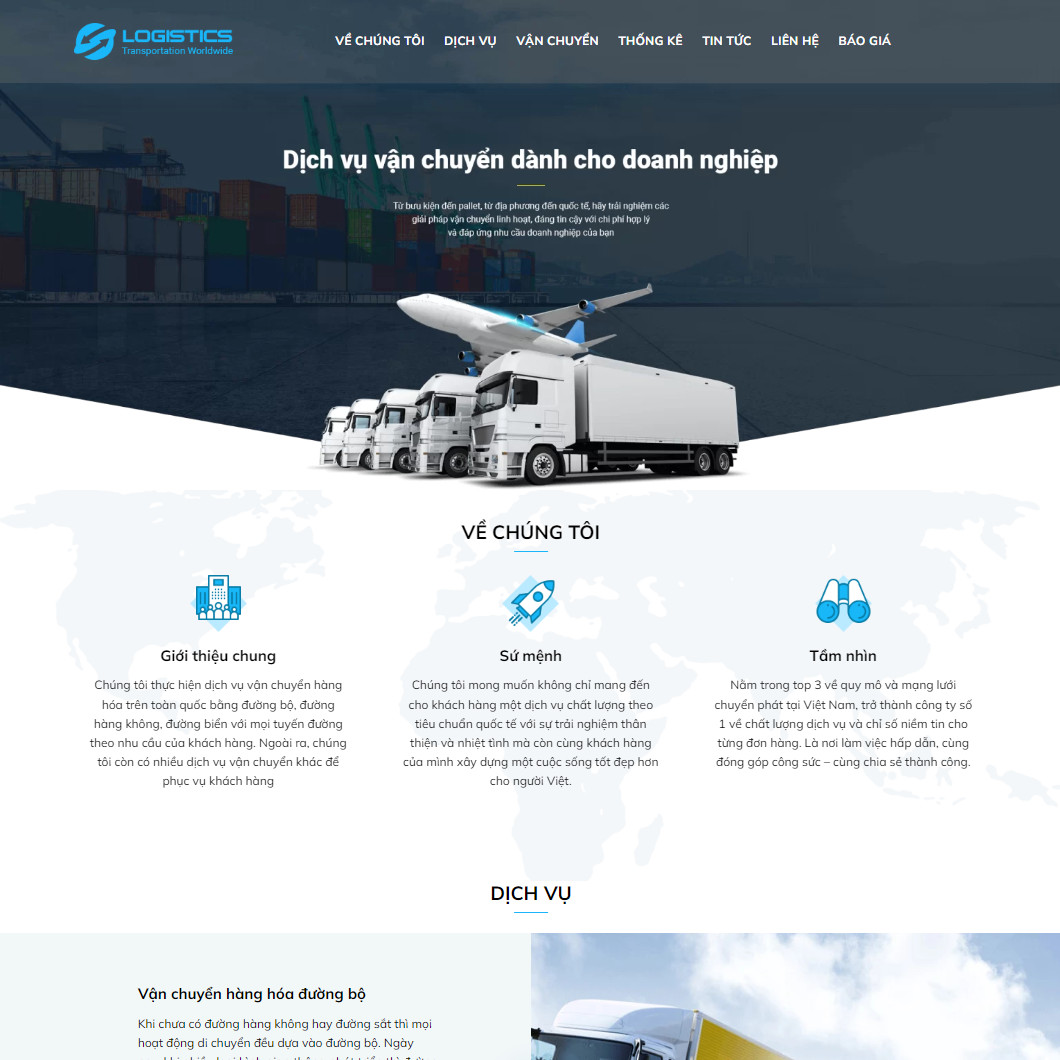 Theme wordpress dịch vụ vận chuyển - giao hàng 02