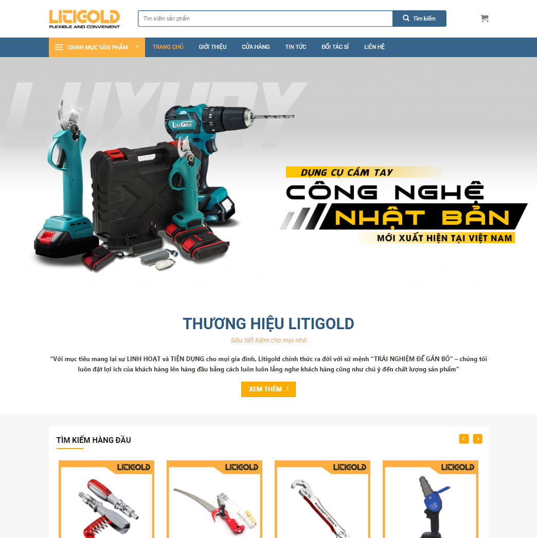 Theme wordpress bán thiết bị làm vườn